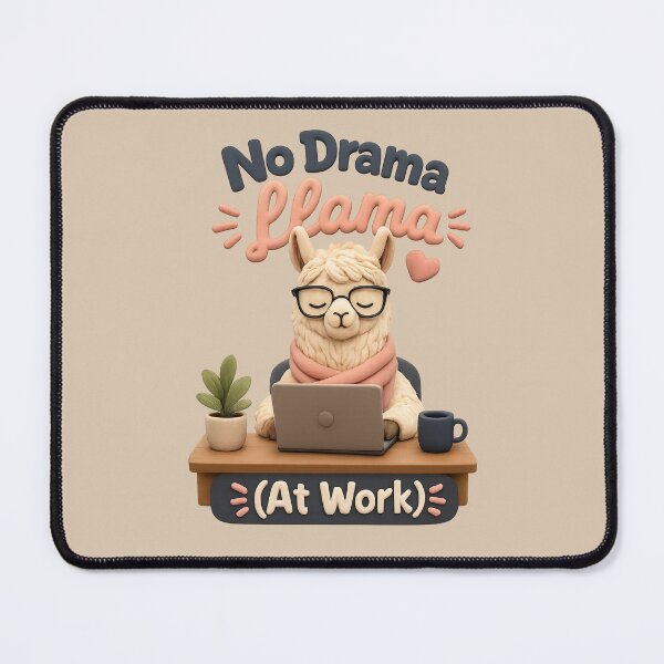 Item preview, No Drama Llama At Work | Cute 3D Office Animal designed and sold by Moons Studio.