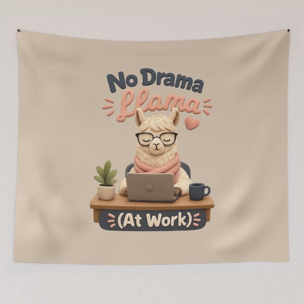 Item preview, No Drama Llama At Work | Cute 3D Office Animal designed and sold by Moons Studio.