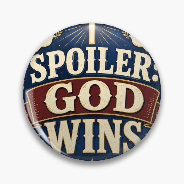 Item preview, Spoiler God Wins Sticker designed and sold by RedRubyBubble.