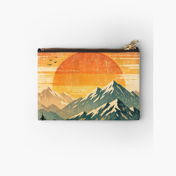 Item preview, Retro Mountain Sunset Travel Poster | Vintage Nature Art designed and sold by Moons Studio.
