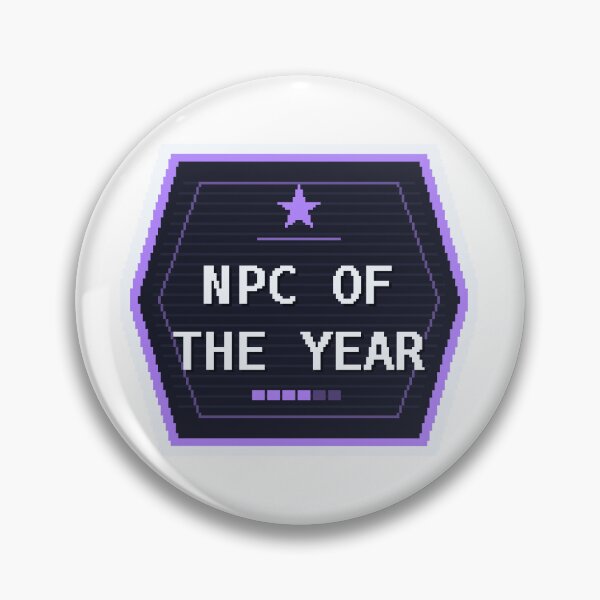 Item preview, NPC of the Year — Funny Gamer Meme Sticker designed and sold by One More Run.
