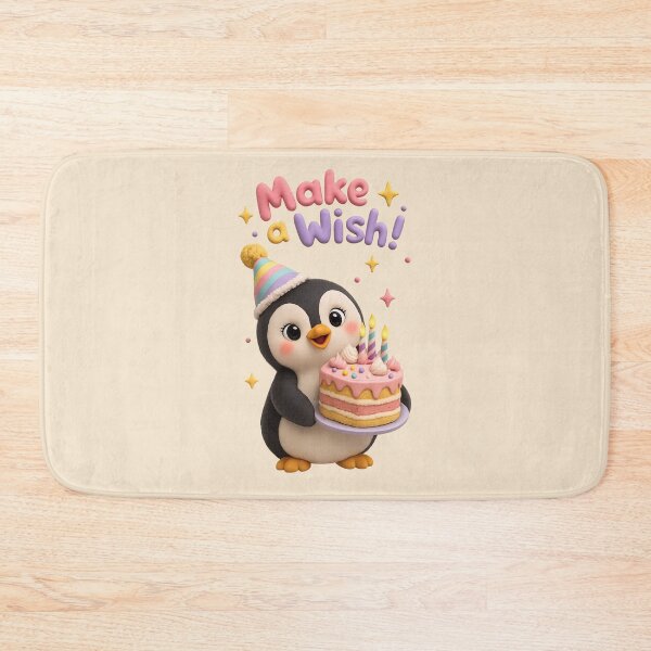 Item preview, Cute Penguin Birthday Cake | Make A Wish Kawaii Art designed and sold by Moons Studio.