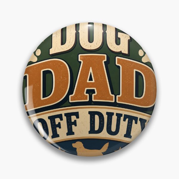 Item preview, Dog Dad Off Duty Funny Dog Owner Sticker designed and sold by RedRubyBubble.