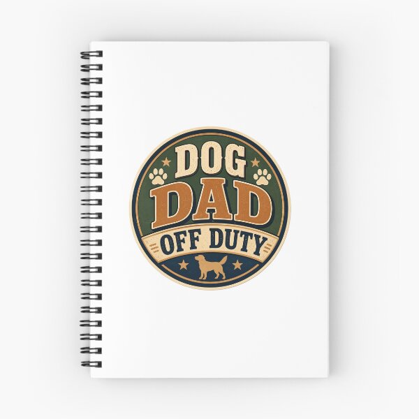 Item preview, Dog Dad Off Duty Funny Dog Owner Sticker designed and sold by RedRubyBubble.
