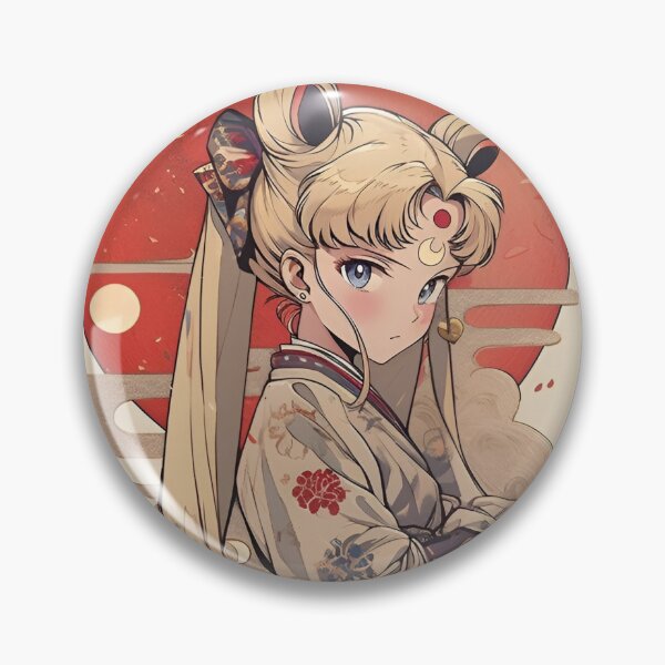 Item preview, Moon Princess in Elegant Kimono – Japanese Anime Style Celestial Girl Vintage Ukiyo Aesthetic Art designed and sold by Dyan4.