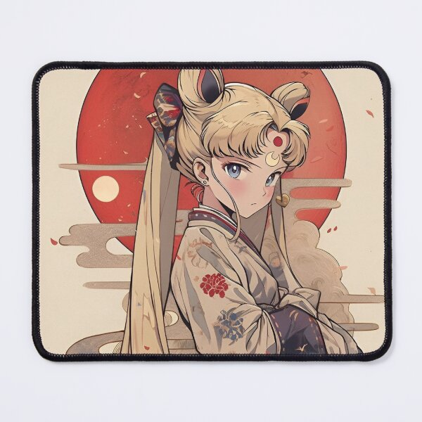 Item preview, Moon Princess in Elegant Kimono – Japanese Anime Style Celestial Girl Vintage Ukiyo Aesthetic Art designed and sold by Dyan4.