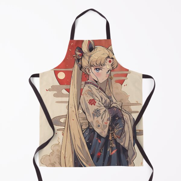 Item preview, Moon Princess in Elegant Kimono – Japanese Anime Style Celestial Girl Vintage Ukiyo Aesthetic Art designed and sold by Dyan4.