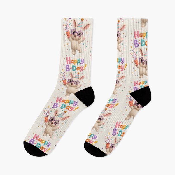 Item preview, Cute Confetti Bunny Birthday Party | Kawaii 3D Happy Birthday Art designed and sold by Moons Studio.