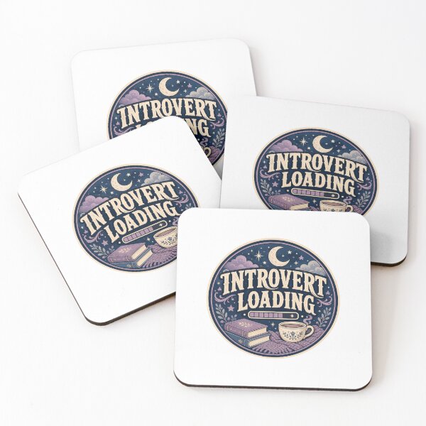 Item preview, Introvert Loading Funny Introverted Person Sticker designed and sold by RedRubyBubble.