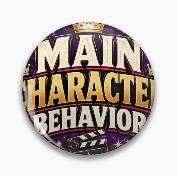 Item preview, Main Character Behavior Funny Aesthetic Sticker designed and sold by RedRubyBubble.