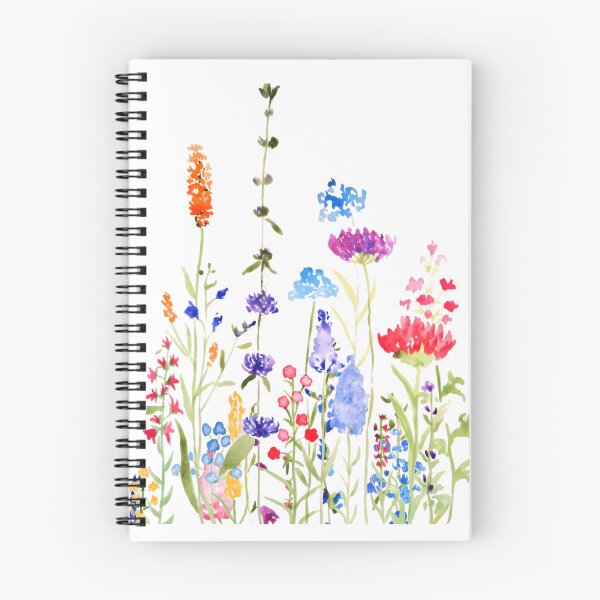 Item preview, Hand Painted Colorful Wild Flowers Watercolor Painting designed and sold by PuniCodansu.