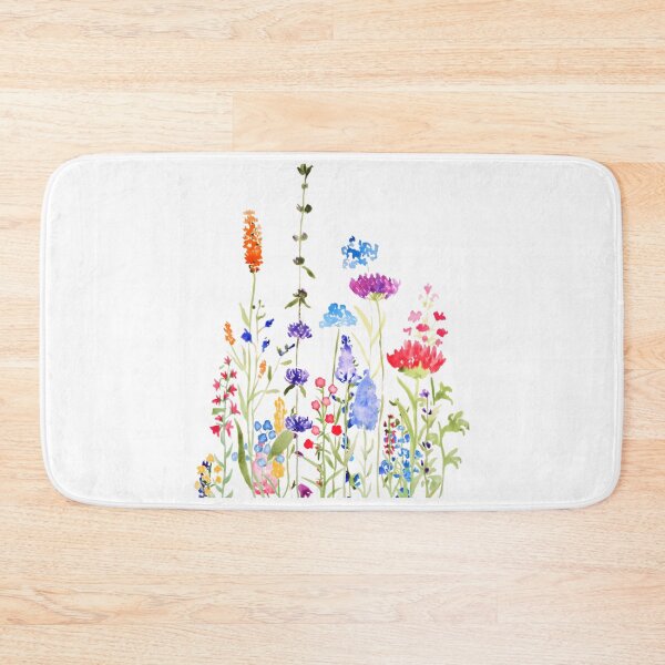 Item preview, Hand Painted Colorful Wild Flowers Watercolor Painting designed and sold by PuniCodansu.