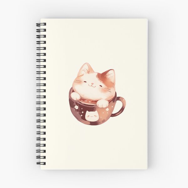 Item preview, Cozy Calico Cat in a Hot Chocolate Mug designed and sold by NikoNekoDesigns.