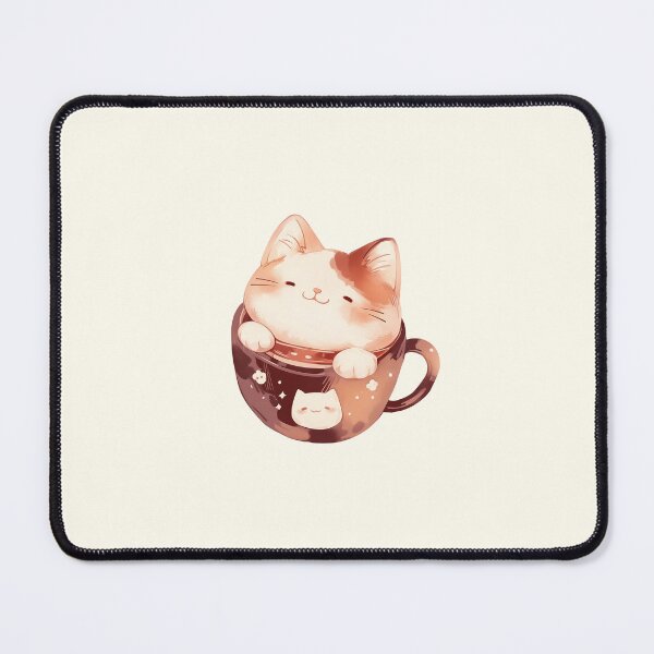 Item preview, Cozy Calico Cat in a Hot Chocolate Mug designed and sold by NikoNekoDesigns.