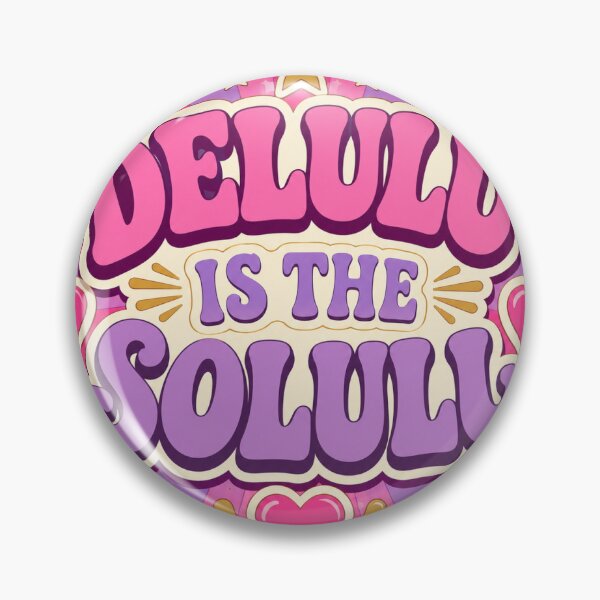Item preview, Delulu Is the Solulu Funny Gen Z Sticker designed and sold by RedRubyBubble.