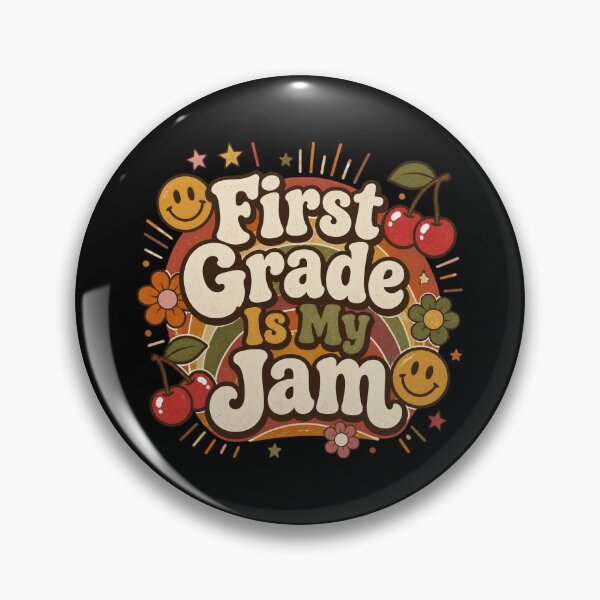 Item preview, Retro First Grade Is My Jam Groovy Vintage Teacher T-Shirt designed and sold by FestivityFinds.