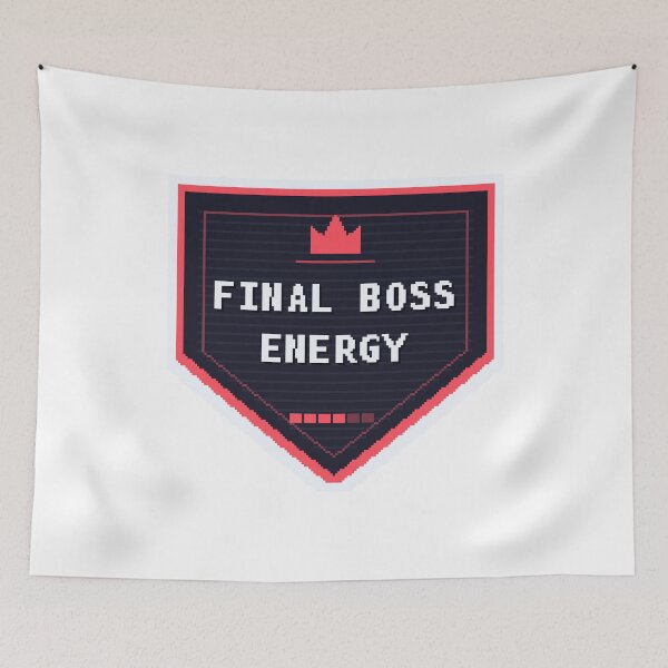 Item preview, Final Boss Energy — Funny Gamer Sticker designed and sold by One More Run.