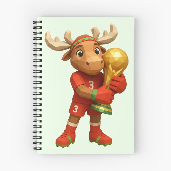 Item preview, World Football Mascots Champion | Cute Soccer Moose Holding Trophy designed and sold by Palette & Hue.