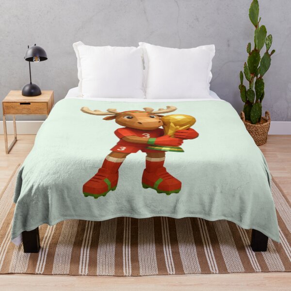 Item preview, World Football Mascots Champion | Cute Soccer Moose Holding Trophy designed and sold by Palette & Hue.