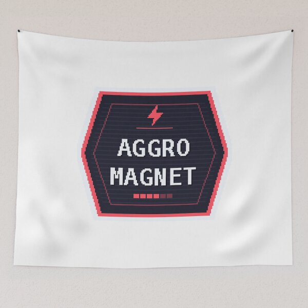 Item preview, Aggro Magnet — Funny MMO Gamer Sticker designed and sold by One More Run.