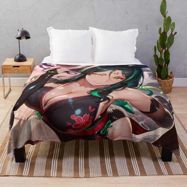 Item preview, Mystic Fox Spirit Warrior – Anime Kitsune Girl with Sakura Kimono Fantasy Aesthetic Art designed and sold by Dyan4.