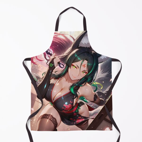 Item preview, Mystic Fox Spirit Warrior – Anime Kitsune Girl with Sakura Kimono Fantasy Aesthetic Art designed and sold by Dyan4.