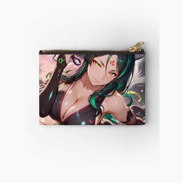 Item preview, Mystic Fox Spirit Warrior – Anime Kitsune Girl with Sakura Kimono Fantasy Aesthetic Art designed and sold by Dyan4.