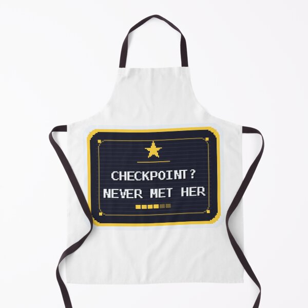 Item preview, Checkpoint? Never Met Her — Funny Gamer Sticker designed and sold by One More Run.