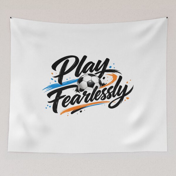 Item preview, Play Fearlessly Hand Lettered Soccer Motivatio designed and sold by NovaMoodCo.