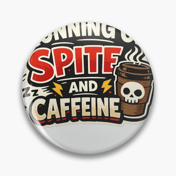 Item preview, Running on Spite and Caffeine Sticker designed and sold by RedRubyBubble.