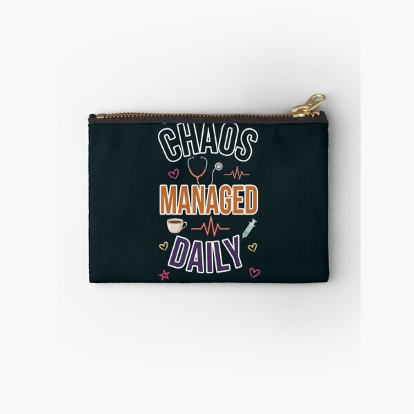 Item preview, Chaos Managed Daily Funny Nurse Healthcare Worker Gift Tshirt designed and sold by HopeAndHustle.