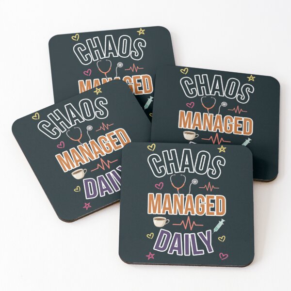 Item preview, Chaos Managed Daily Funny Nurse Healthcare Worker Gift Tshirt designed and sold by HopeAndHustle.