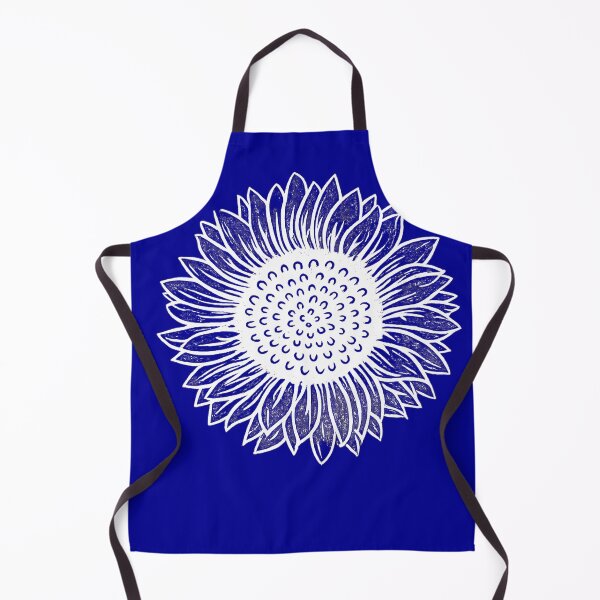 Item preview, White Linocut Style Sunflower on Black designed and sold by digitalbob60.
