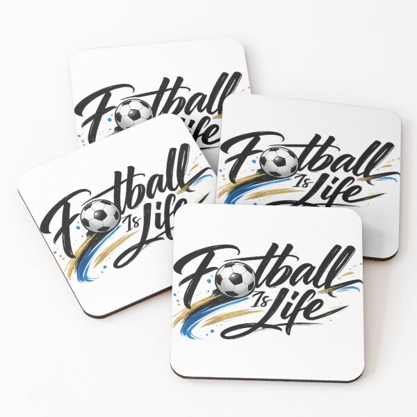Item preview, Football Is Life Modern Brush Lettering Design designed and sold by NovaMoodCo.