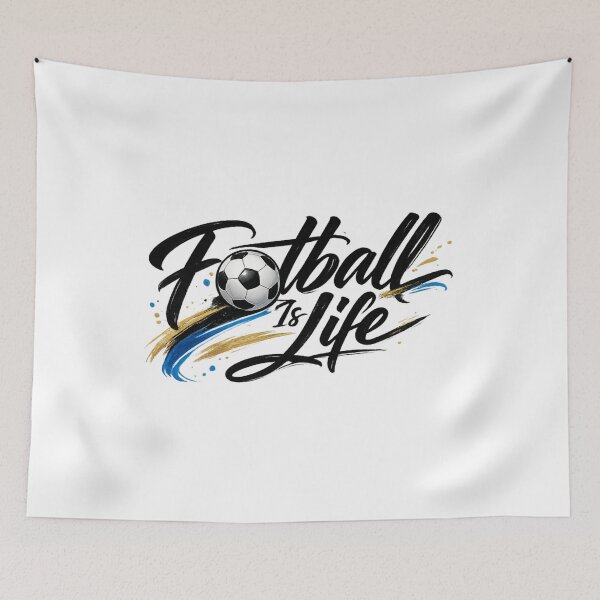 Item preview, Football Is Life Modern Brush Lettering Design designed and sold by NovaMoodCo.