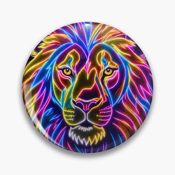 Item preview, Neon Funky Lion designed and sold by vilvilart.