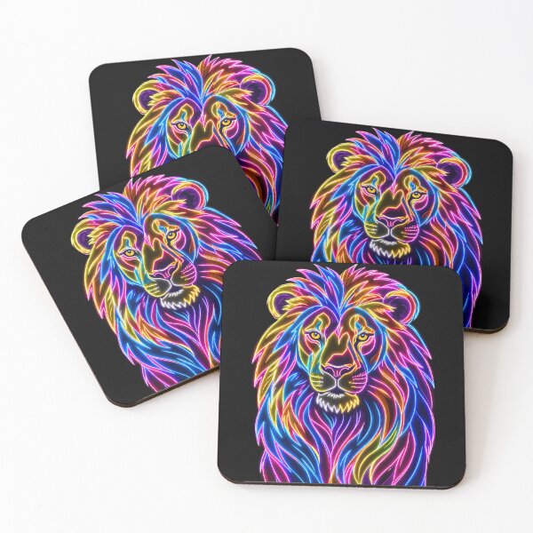 Item preview, Neon Funky Lion designed and sold by vilvilart.