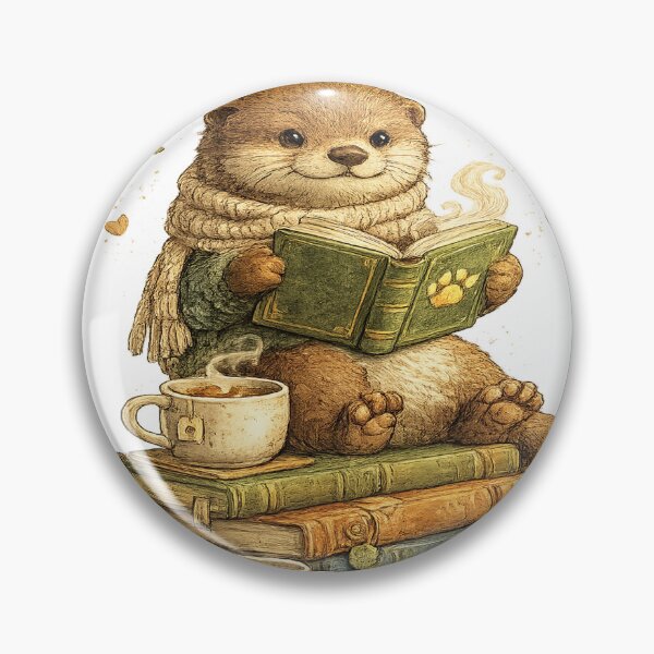 Item preview, Book Club Otter – Cozy Animal Clubs Collection designed and sold by بيعها | Bee3ha.
