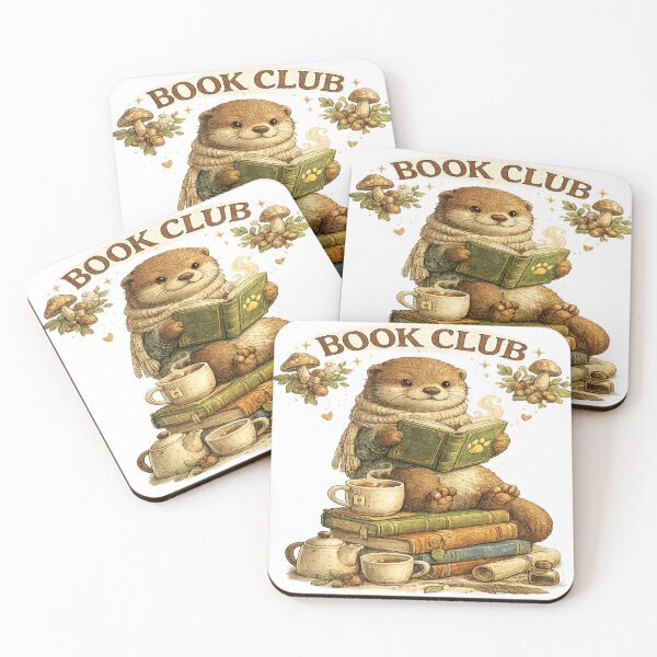 Item preview, Book Club Otter – Cozy Animal Clubs Collection designed and sold by بيعها | Bee3ha.
