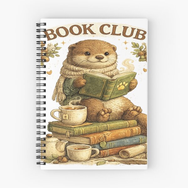 Item preview, Book Club Otter – Cozy Animal Clubs Collection designed and sold by بيعها | Bee3ha.