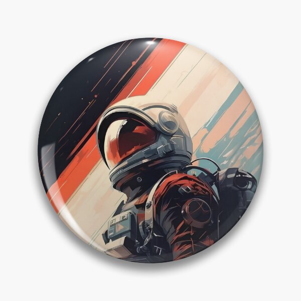 Item preview, Retro Futuristic Astronaut Space Art designed and sold by Aura Trail Studio.
