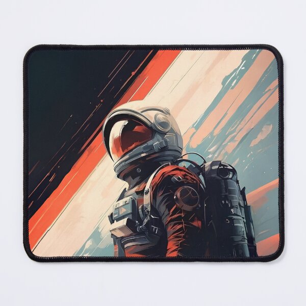 Item preview, Retro Futuristic Astronaut Space Art designed and sold by Aura Trail Studio.