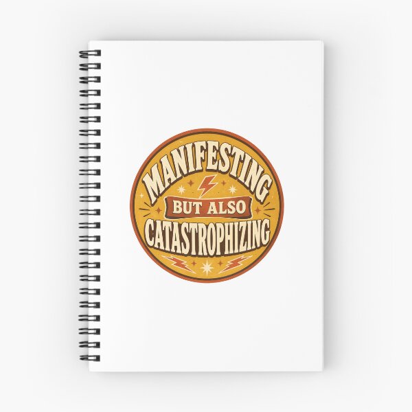 Item preview, Manifesting But Also Catastrophizing Sticker designed and sold by RedRubyBubble.