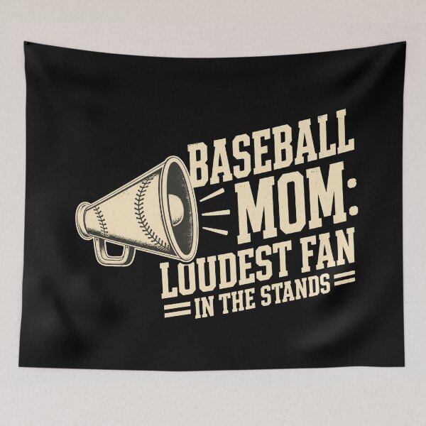 Item preview, Baseball Mom Megaphone Loudest Fan T-Shirt designed and sold by Uglyandcute.