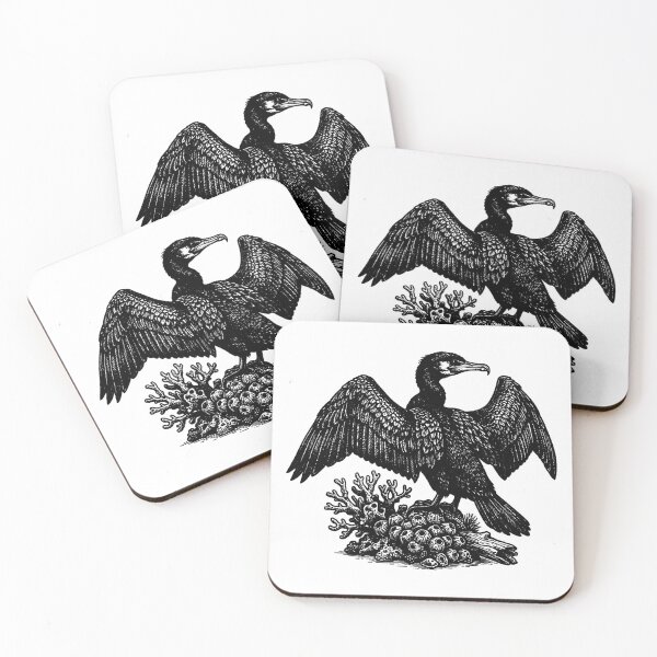 Item preview, Vintage Woodcut Cormorant Illustration designed and sold by DuckOddity.
