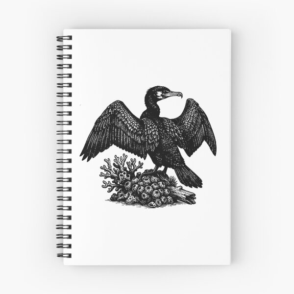 Item preview, Vintage Woodcut Cormorant Illustration designed and sold by DuckOddity.