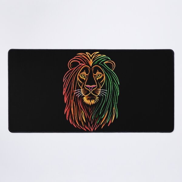 Item preview, Neon Rastafarian Lion designed and sold by vilvilart.