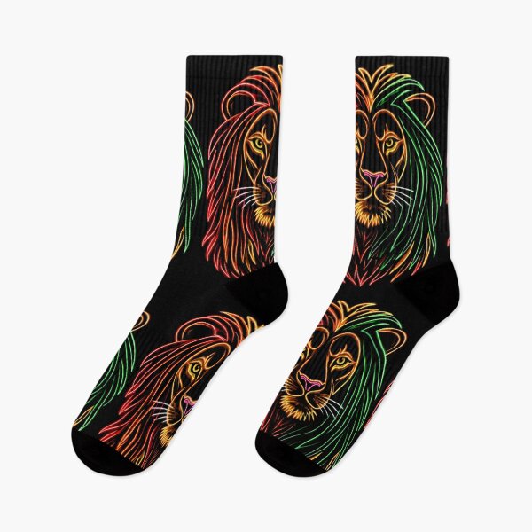 Item preview, Neon Rastafarian Lion designed and sold by vilvilart.