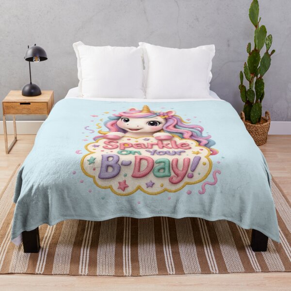 Item preview, Cute Pastel Unicorn Birthday | Kawaii 3D Happy Birthday Art designed and sold by Moons Studio.