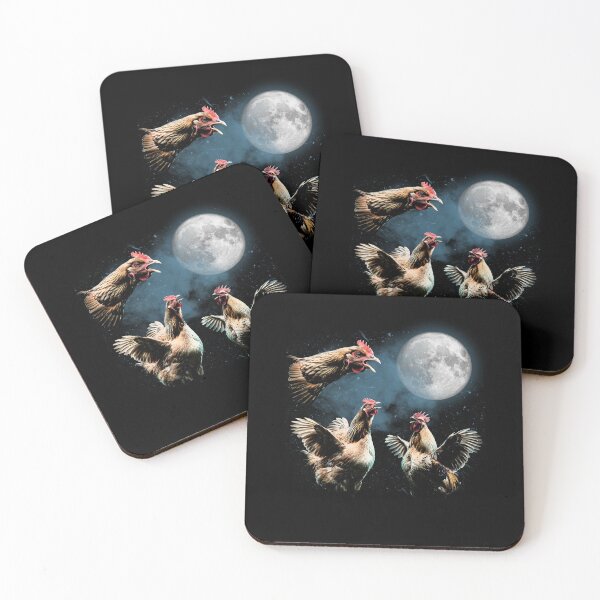 Item preview, Vintage Chickens Howling to the Moon designed and sold by PontiaGudam.